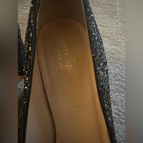 Kate spade Italian Festive Glitter pumps with block heels size 8.5 - Picture 3 of 7